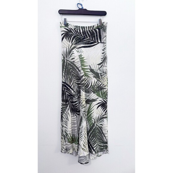 Zara Dresses & Skirts - Zara Green Tropical Print Maxi Skirt Size Small